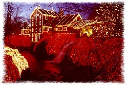 The historic Clifton Mill Christmas light display is an annual extravaganza of visual delight! Come visit Clifton Mill and stay nearby in Cedarville!